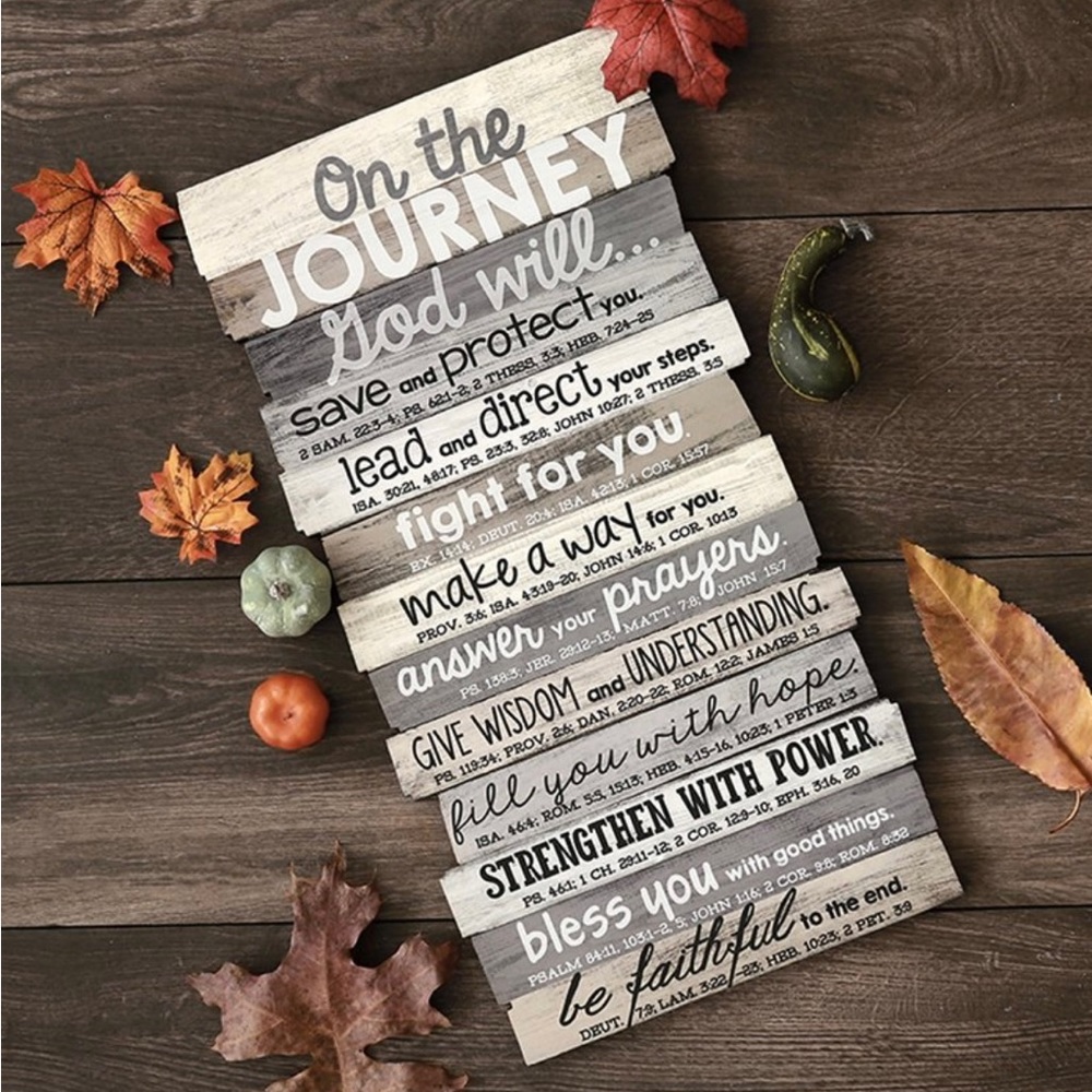 On the Journey, Stacked Words Wall Art